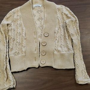 Willow cable knit cardigan with big bottoms